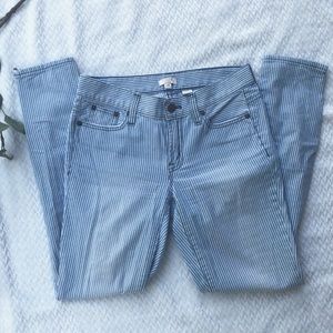 J. Crew Cotton Skinny Jean in Railroad Stripe